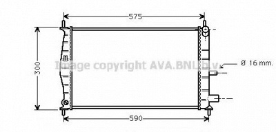AVA QUALITY COOLING fd2218 -  Радиатор, охлаждение двигателя